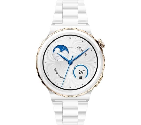 HUAWEI Watch GT 3 Pro Ceramic - Gold & White, 43 mm - Image 1