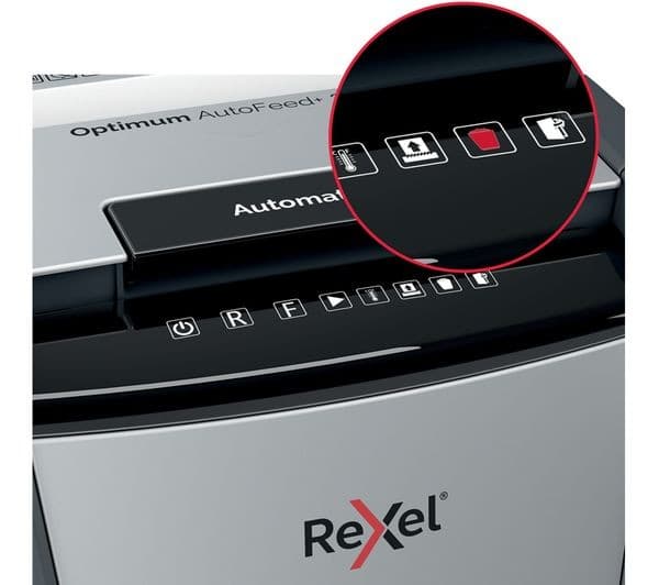 REXEL Optimum AutoFeed+ 600M Micro Cut Paper Shredder - Image 10