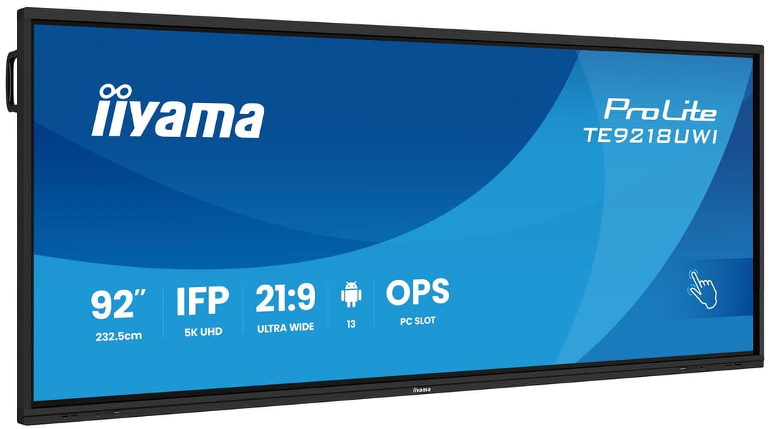 iiyama TE9218UWI-B1AG Signage Display Kiosk design 2.32 m (91.5") LED Wi-Fi 500 cd/m² 5K Ultra HD Black Touchscreen Built-in processor Android 16/7 - Image 2
