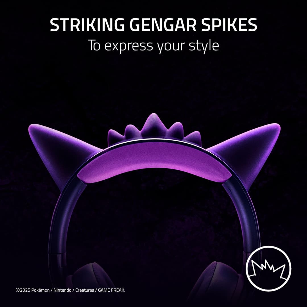 Razer Kraken Kitty V2 - Gengar Pokémon Edition - USB Headset - Violet - Image 2