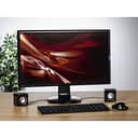 Hama Sonic Mobil 185 Wired 2.0 USB-Powered PC Speakers, 3 W - Black/Silver thumbnail 2