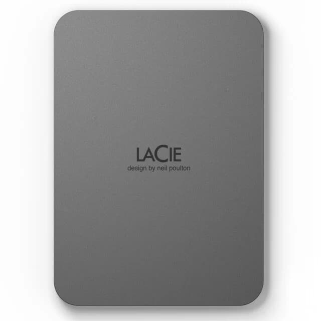 LaCie Mobile Drive Secure 2TB External HDD USB-C Grey