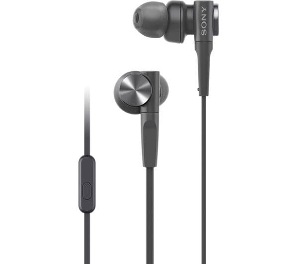 Sony MDR-XB55AP Extra Bass Wired In-Ear Earphones - Black - Image 1