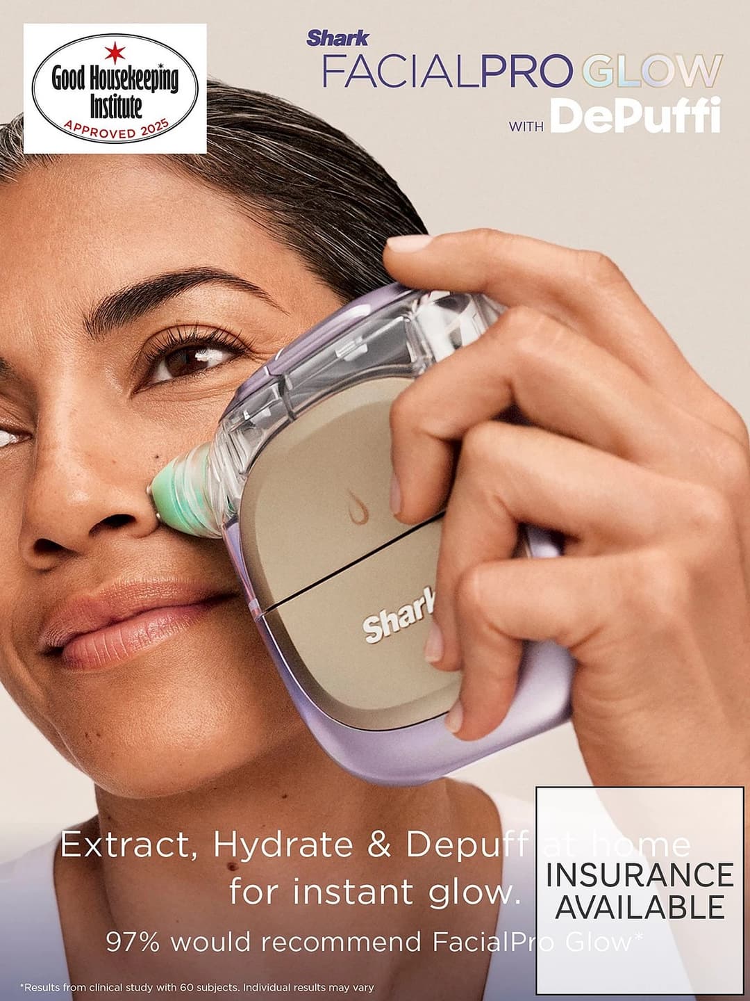 SHARK FacialPro Glow + DePuffi At Home Facial - Spa Purple - Image 2