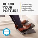 Fellowes Foot Rest Under Desk - Office Suites Under Desk Foot Rest Ergonomic Foot Rest with 3 Height Adjustable Positions & Antibacterial Technology - Foot Rest Stool for Office & Home - Black thumbnail 2