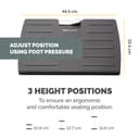 Fellowes Foot Rest Under Desk - Office Suites Under Desk Foot Rest Ergonomic Foot Rest with 3 Height Adjustable Positions & Antibacterial Technology - Foot Rest Stool for Office & Home - Black thumbnail 3