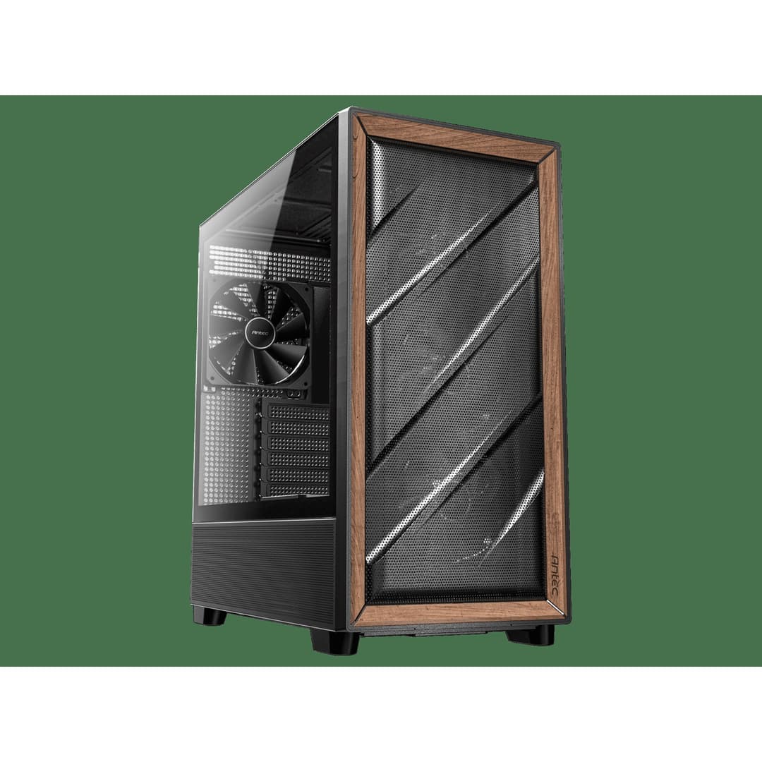 Antec FLUX Wood  5 x PWM Fans Included  High-Airflow Front Panel With Walnut Wood  Type-C  420mm Radiator & Back Connect Motherboard Support  Up to 9 Fans Simultaneously  Mid-Tower E-ATX PC Case - Image 3