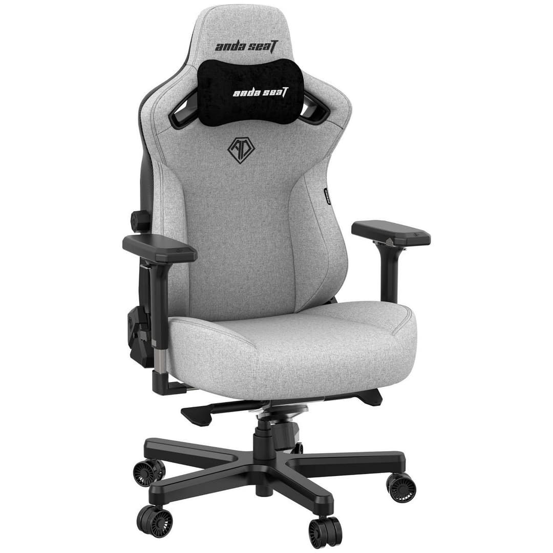AndaSeat Kaiser 3 Premium Gaming Chair - Large, Ash Grey Linen Fabric - Image 1