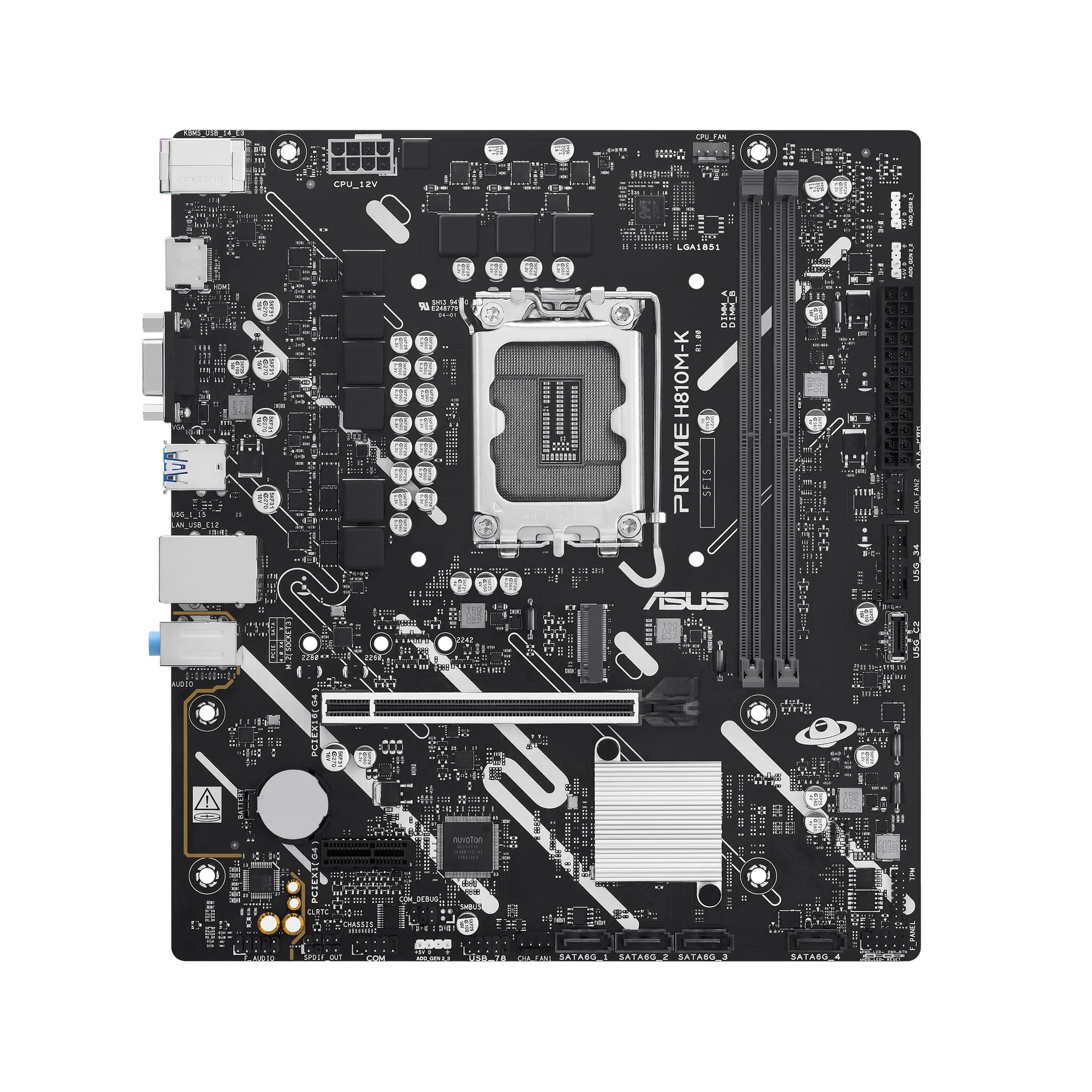 ASUS PRIME H810M-K Intel H810 LGA 1851 (Socket V1) DDR5 Micro-ATX Motherboard