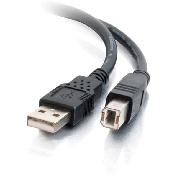 C2G 2m USB 2.0 A/B Cable - Black (6.6ft) - Image 1