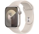 Apple Watch Series 9 GPS 45mm Starlight Aluminium Case with Starlight Sport Band - M/L thumbnail 1