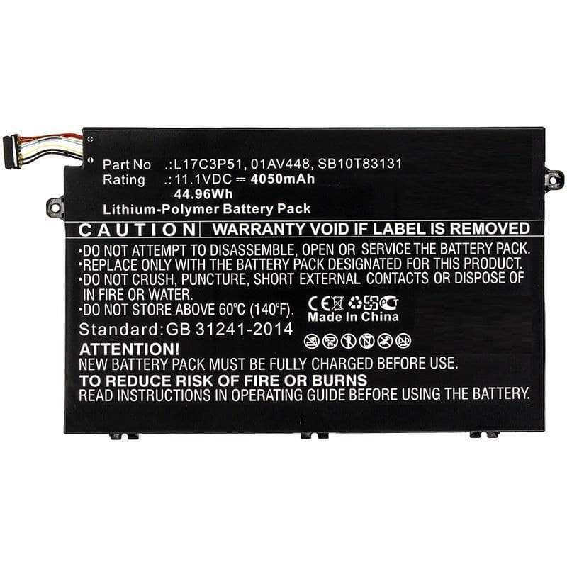 CoreParts MBXLE-BA0217 Replacement Laptop Battery for Lenovo ThinkPad E14/E15/E490/E580, 11.1V 3600mAh 40Wh Li-ion