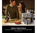 Ninja MAX 6-in-1 Dual Zone DZ400UK Air Fryer Gun Metal Grey thumbnail 7
