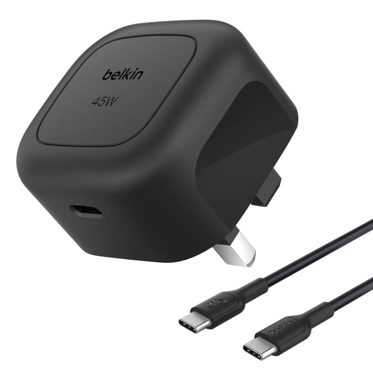 Belkin 45W Compact USB-C Wall Charger and USB-C Cable