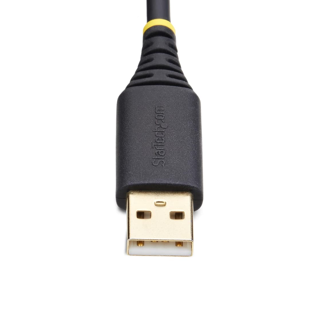 StarTech.com 1ft (30cm) USB to Serial Adapter Cable, COM Retention, Interchangeable Nuts/Screws, USB-A to DB9 RS232, FTDI IC, ESD Protection, Windows/macOS/Linux - Image 4