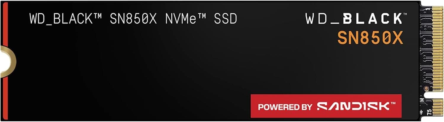 WD_BLACK SN850X 1TB M.2 2280 PCIe Gen4 NVMe SSD - Without Heatsink