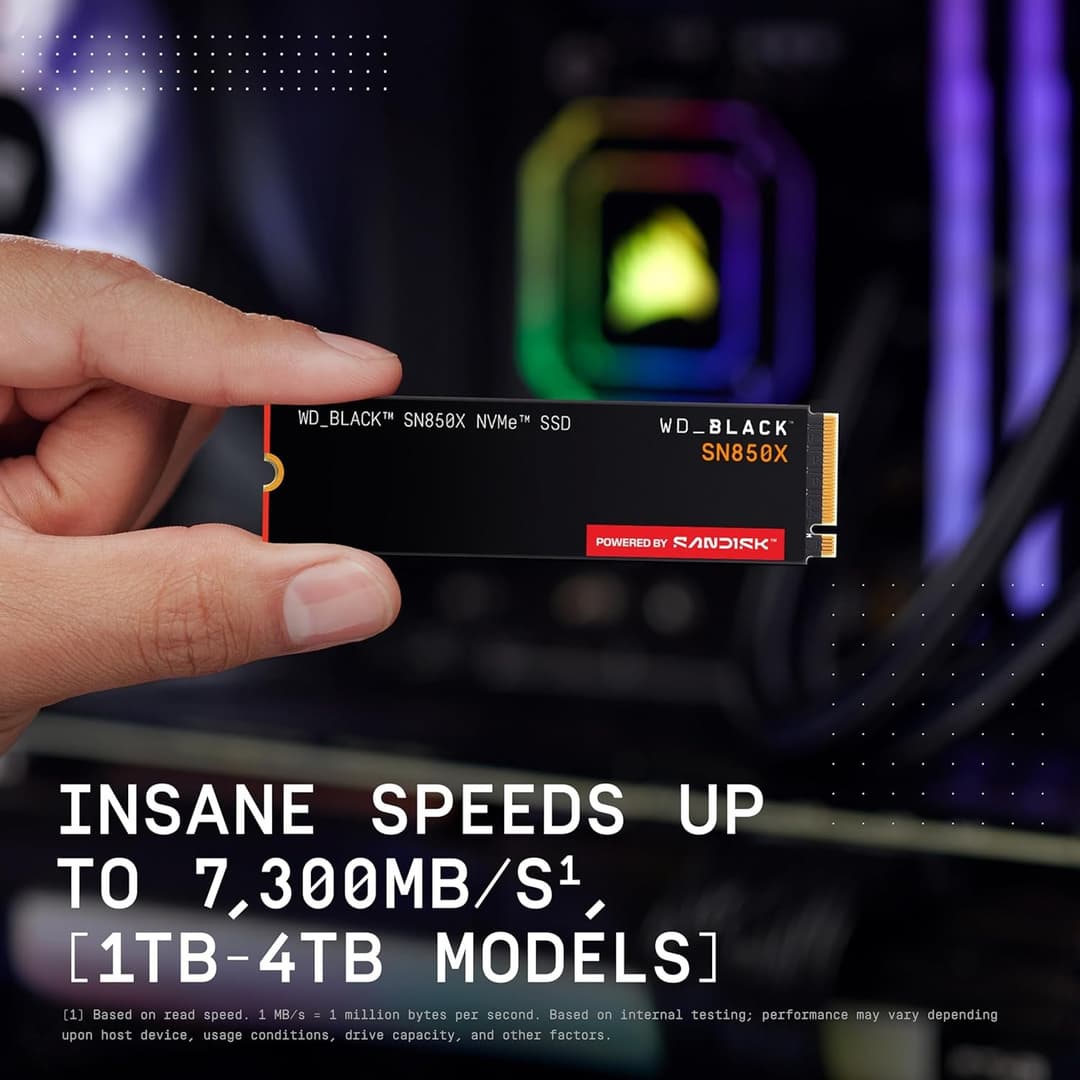 WD_BLACK SN850X 1TB M.2 2280 PCIe Gen4 NVMe SSD - Without Heatsink - Image 4