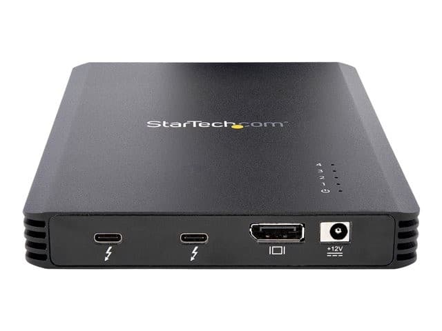 StarTech.com 4 Bay Thunderbolt 3 NVMe Enclosure, For M.2 NVMe Solid State Drives, 1x DisplayPort Video & 2x TB3 Downstream Ports, Up to 40Gbps, 72W Power Supply - 4 Bay M.2 SSD External Hard Drive Enclosure (M2E4BTB3) - storage enclosure - M.2 NVMe Card / - Image 2