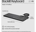 HP 400 Backlit Wired Keyboard Black thumbnail 7
