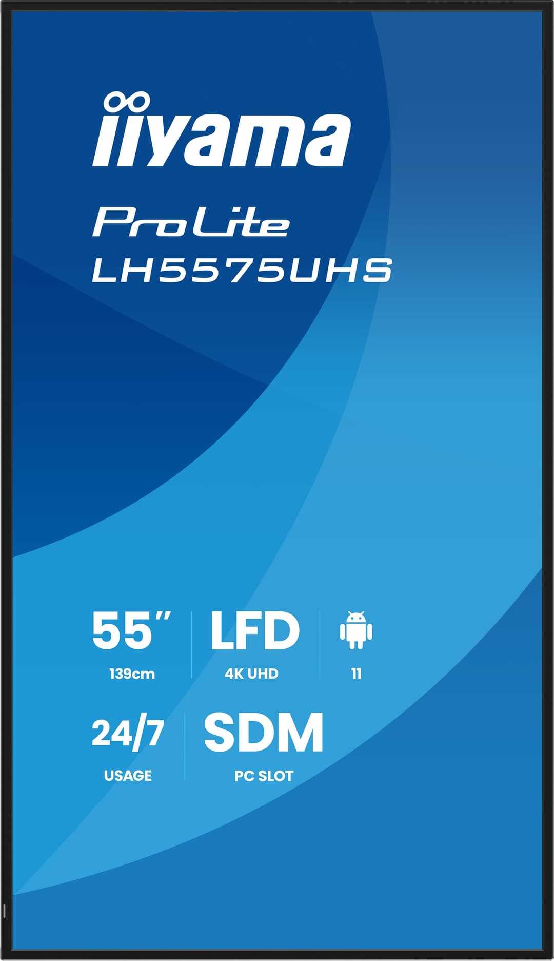 iiyama LH5575UHS-B2AG Signage Display Digital signage flat panel 138.7 cm (54.6") LCD Wi-Fi 500 cd/m² 4K Ultra HD Black Built-in processor Android 11 24/7 - Image 4