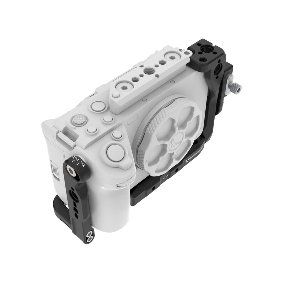 KONDOR BLUE | Hybrid Camera Cage for Sony FX3/FX30 | Arca Base, NATO Rails, HDMI Clamp, ARRI Anti-Twist Mounts, XLR Top Handle Compatible, Built-in Hex Tools | Raven Black - Image 1