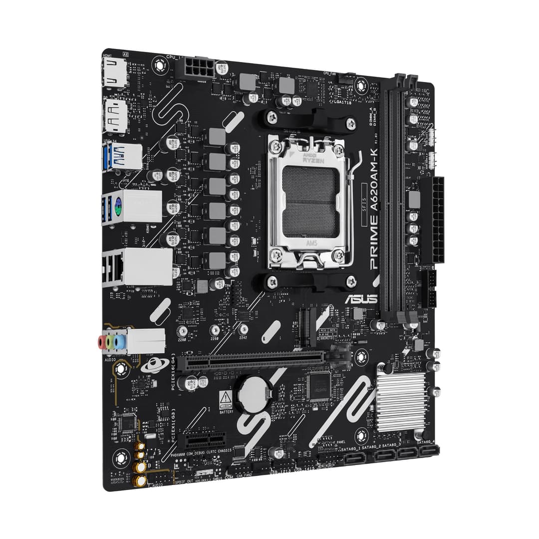 ASUS PRIME A620AM-K AMD A620A Micro-ATX Socket AM5 Motherboard - Image 3