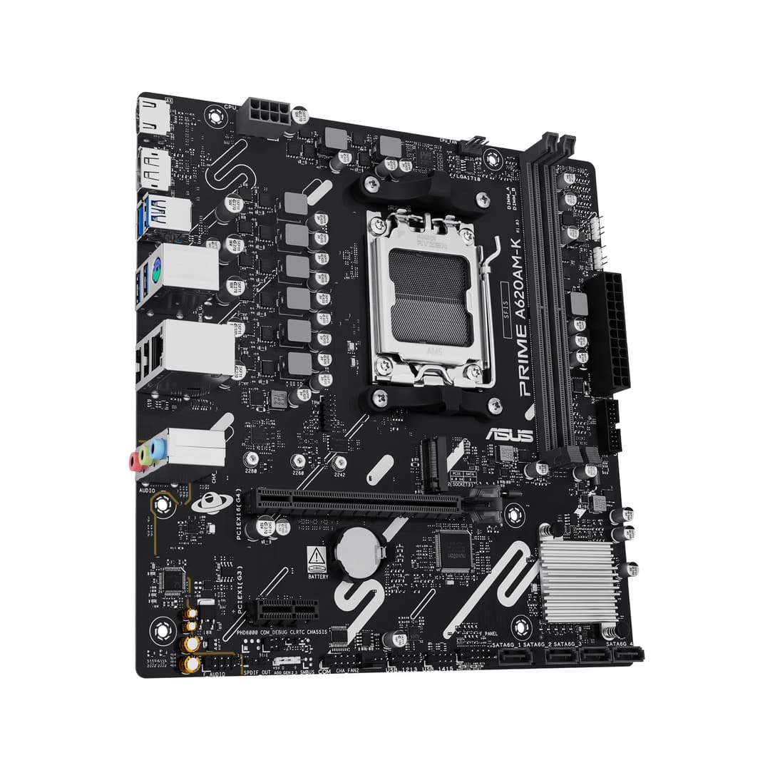 ASUS PRIME A620AM-K AMD A620A Micro-ATX Socket AM5 Motherboard - Image 4