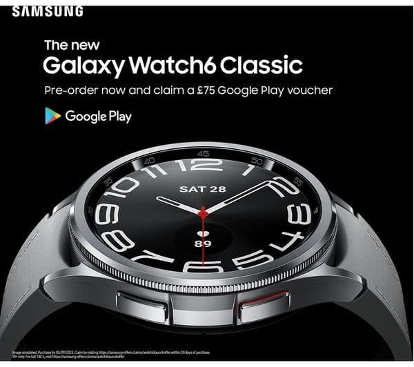 SAMSUNG Galaxy Watch6 Classic BT with Bixby - Black, 47 mm - Image 3