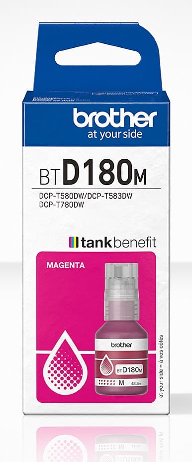 Brother BTD180M Magenta Genuine Ink Bottle - Image 1