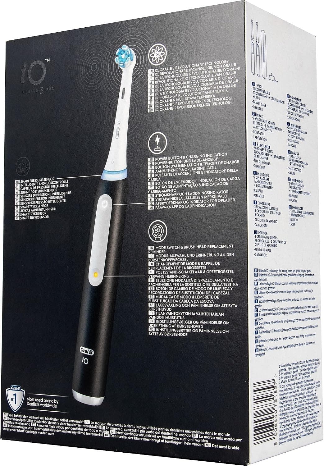 Oral-B iO3 Electric Toothbrush Duo Pack Matt Black & Blush Pink - Image 3