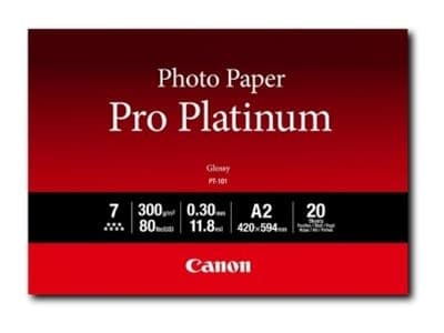 Canon Photo Paper Pro Platinum - photo paper - 20 sheet(s) - A2 - 300 g/m² - Image 1