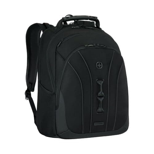 WENGER Legacy Black Series Laptop-Rucksack mit Tabletfach, Notebook bis 16 Zoll, 24 l, Damen Herren, Business Uni Schule Reisen, Schwarz, 653629 - Image 2