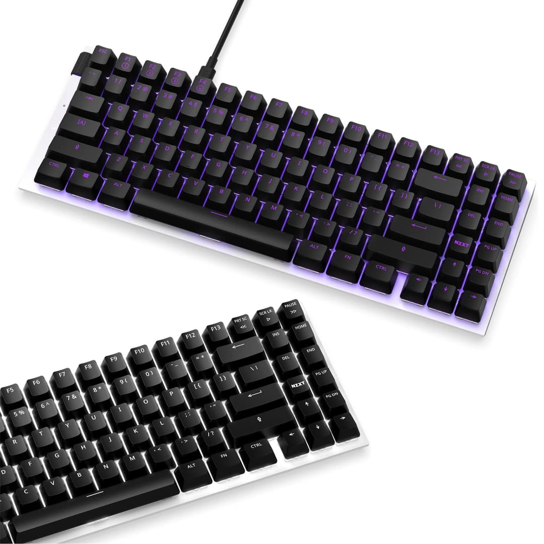 NZXT Function 2022 Mini TKL Mechanical PC Gaming Keyboard - White - Image 4