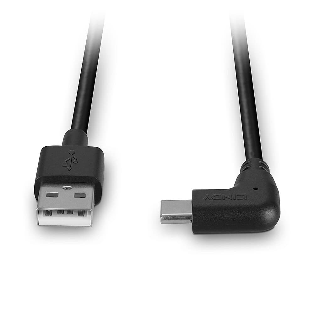Lindy 1m USB 2.0 Type A to Right-Angled USB-C Cable - Image 4