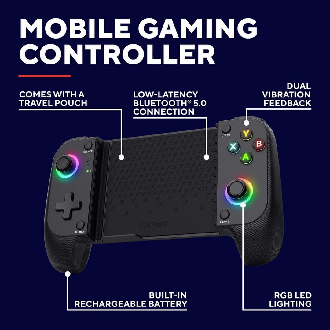 Trust Mylox Wireless Mobile Gaming Controller - Black - Image 9