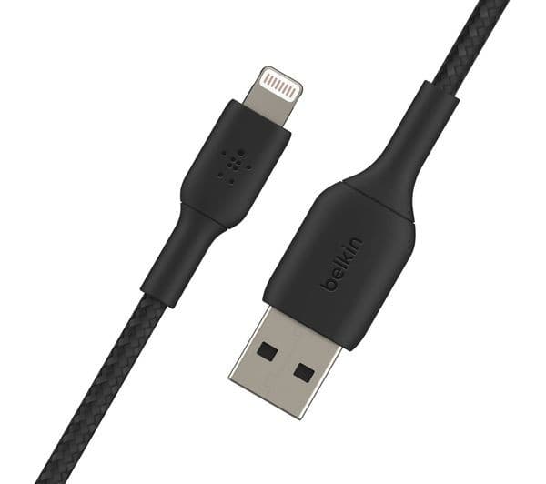 BELKIN Braided Lightning to USB-A Cable 1m Black - Image 2