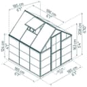 Palram Canopia Hybrid Green Greenhouse - 6 x 6ft thumbnail 2