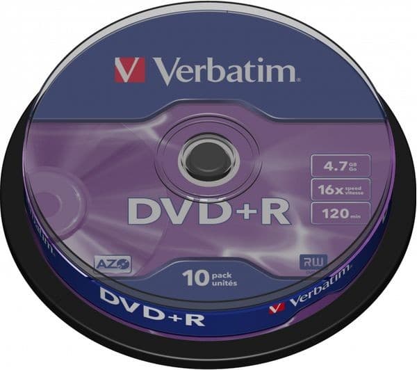 VERBATIM 16x Speed DVD+R Blank DVDs - Pack of 10 - Image 2