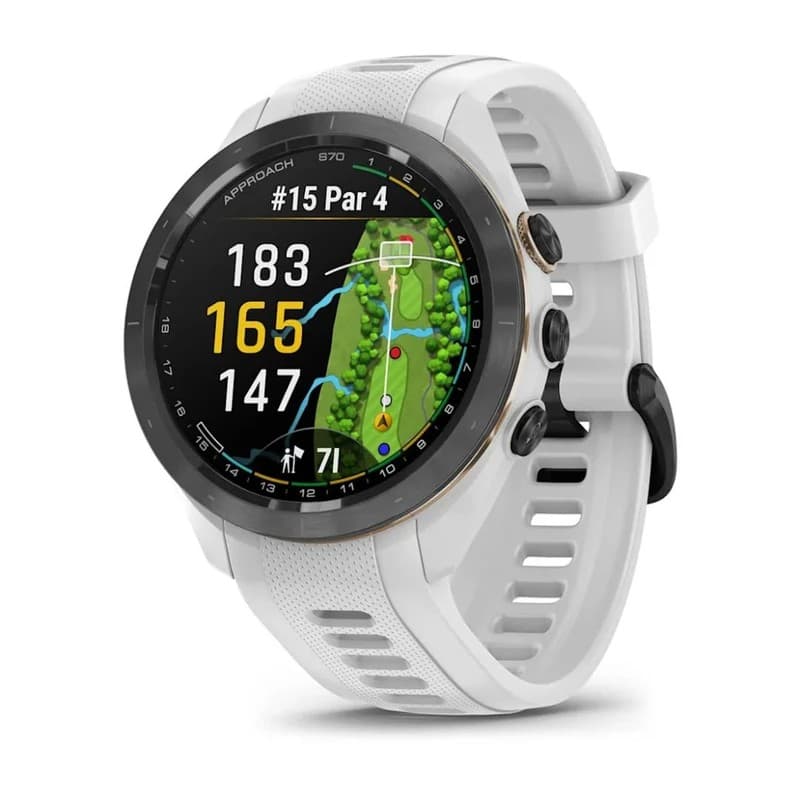 Garmin Approach S70 42mm GPS Golf Smartwatch with AMOLED Display - White - Image 1