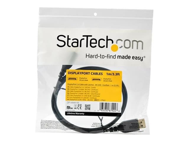 StarTech DisplayPort 1.4 Cable 1m Black - Image 4
