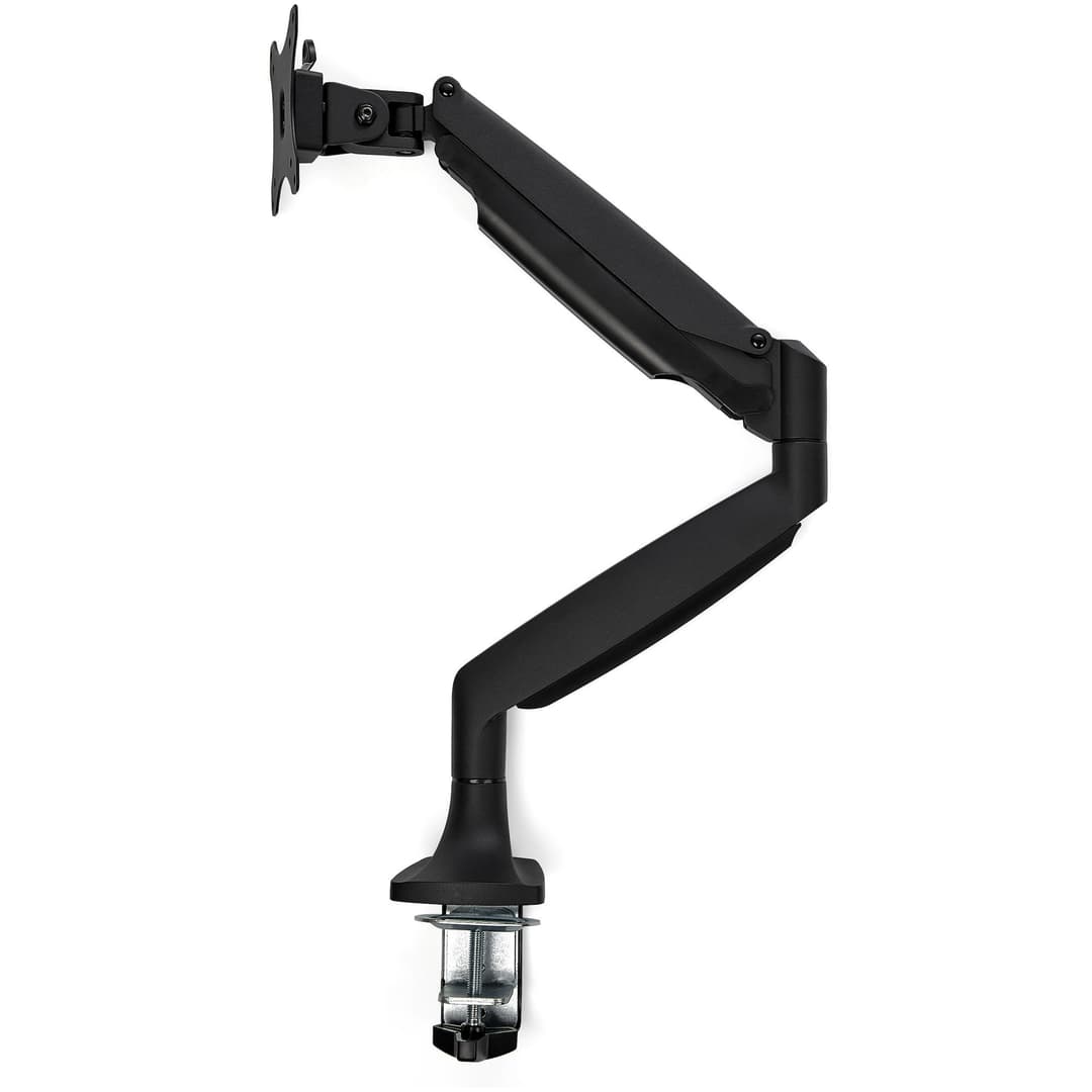 StarTech.com Heavy Duty Desk Mount Monitor Arm - Single VESA Display up to 9kg, Full Motion, Height Adjustable, Aluminium, C-Clamp/Grommet - Black - Image 4