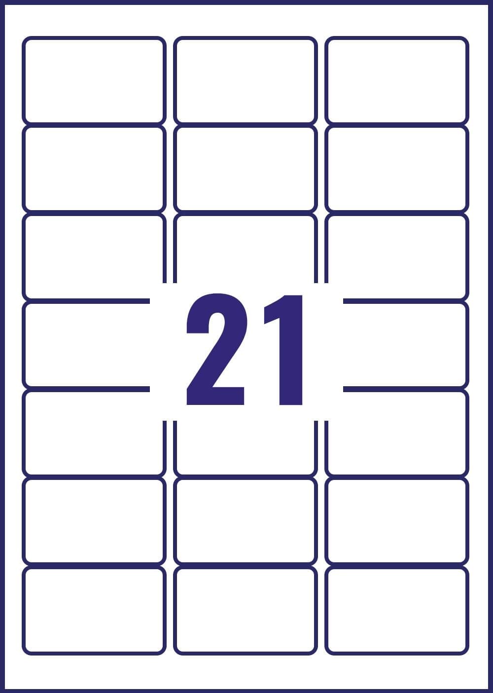 Avery J8160-100 QuickDRY Inkjet Address Labels 63.5 x 38.1 mm White 100 Sheets - 21 Labels per Sheet (2100 Labels)