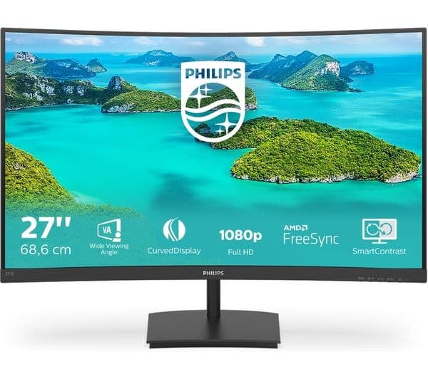 Philips 271E1SCA 27" Full HD Monitor Black - Image 1