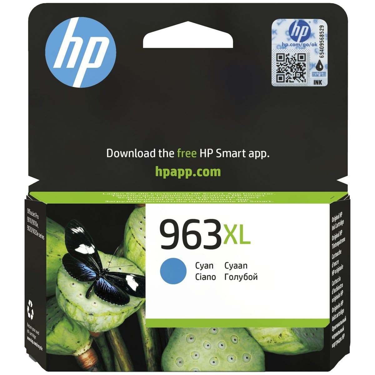 HP 963 XL High Yield Original Ink Cartridge - Cyan