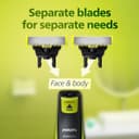 Philips OneBlade Turbo2X Face and Body Electric Trimmer and Shaver - Black thumbnail 2