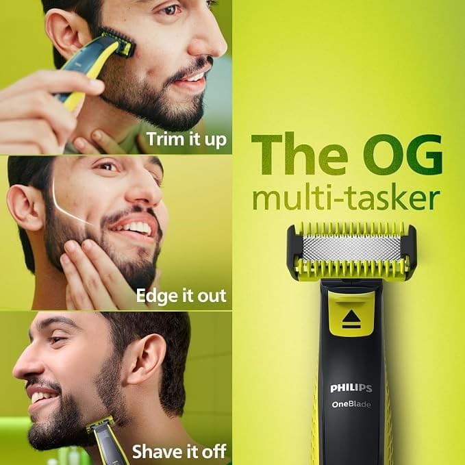 Philips OneBlade Turbo2X Face and Body Electric Trimmer and Shaver - Black - Image 4