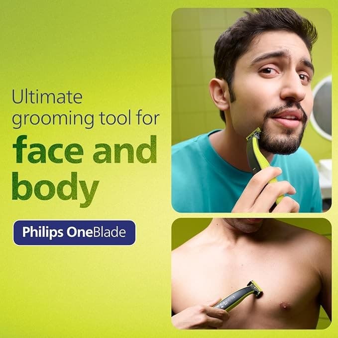 Philips OneBlade Turbo2X Face and Body Electric Trimmer and Shaver - Black - Image 6