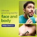 Philips OneBlade Turbo2X Face and Body Electric Trimmer and Shaver - Black thumbnail 6