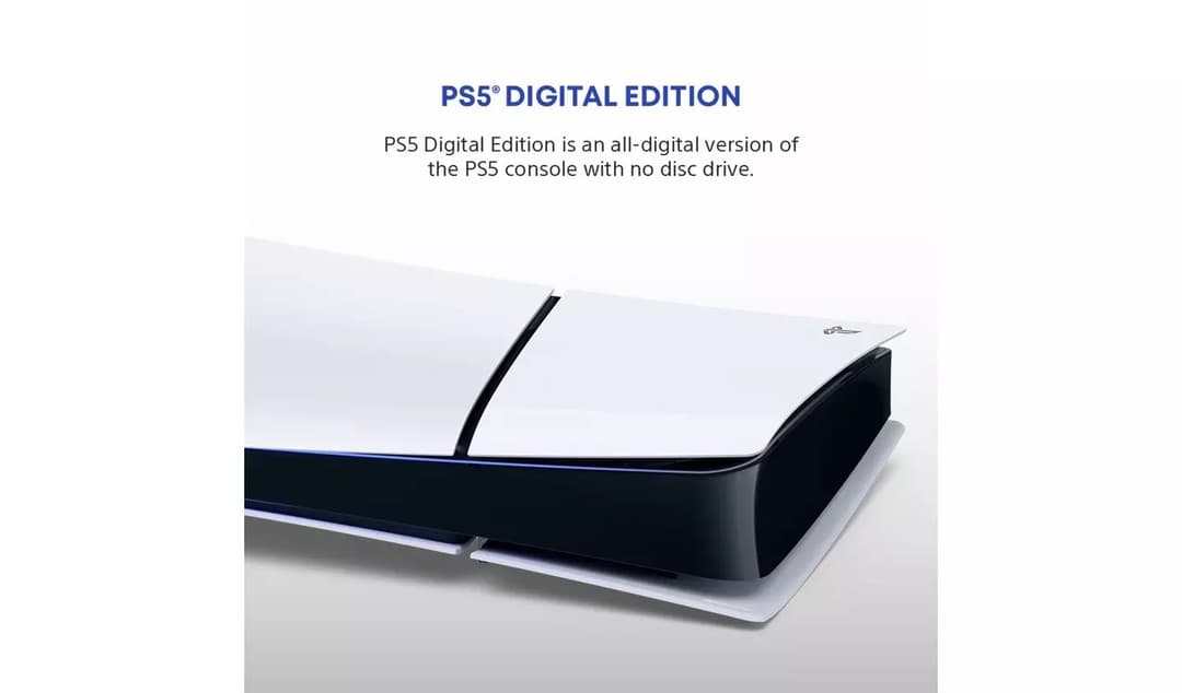 Sony PlayStation 5 Digital Edition 825GB Console Bundle with Two DualSense Wireless Controllers - White - Image 4