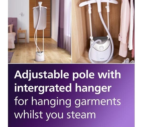 PHILIPS EasyTouch GC487/86 Clothes Stand Steamer - White & Grey - Image 6